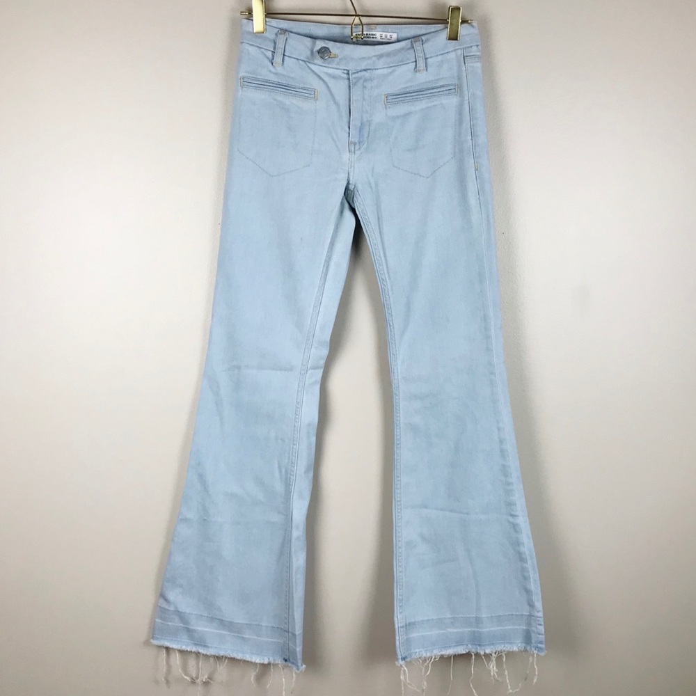 4x$35*** ZARA Basic Denim Flare Jeans BOHO Chic